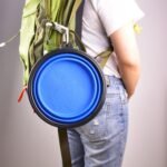 Extra Large Collapsible Dog Bowl, 3L XL Travel Dog Bowl, Foldable Travel Water Dish, 102oz X-Large Portable Collapsable Traveling Bowls with Carabiner for Dogs Walking, Hiking (Blue) - Image 4