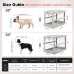 ZOMISIA 36" L Collapsible Dog Crate for Dogs, Heavy Duty Dog Kennel Indoor - Image 3