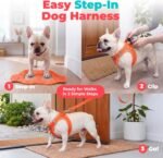 Voyager Step-in Air Dog Vest Harness - Orange, Small - Image 4