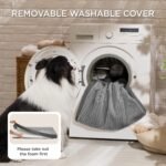 Bedsure ComfyFleece Large Dog Bed for Crate with Washable Cover, 35x22 - Image 5