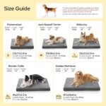 Bedsure ComfyFleece Large Dog Bed for Crate with Washable Cover, 35x22 - Image 6