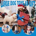 LEGEND SANDY Tough Dog Toys, Stuffed Chew Large Dog Toys to Keep Them Busy, Interactive Squeaky Tug of War Doggie Toy, Crinkle Blue Octopus - Image 7