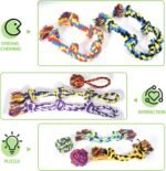 SHARLOVY Large Tough Chew Toys for Aggressive Chewers, 9 Pack Dog Rope Toys - Image 5