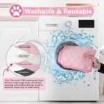 Sieidihit Dog Cat Playpen Tent Crate Cage with Washable Pee Pad, Small Pink - Image 4