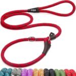 Fida Durable Slip Lead Dog Leash, 6 FT x 1/2″ Dog Training Leash, Red