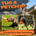 Fida Natural Rubber Dog Balls for Aggressive Chewers, Durable Dog Chew Toys for Large Dogs, Interactive Fetch & Tug of War Toys for Medium Large Breed Non-Toxic Dish Washable,4.5 * 4.5" - Image 4