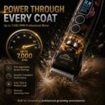 Kenchii Flash 5 Dog Grooming Clipper, Wolf Edition Black, Cordless - Image 3