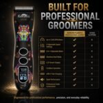 Kenchii Flash 5 Dog Grooming Clipper, Wolf Edition Black, Cordless - Image 4