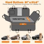 URPOWER Hard Bottom Dog Car Seat Cover for Back Seat, PU Leather Hammock - Image 5
