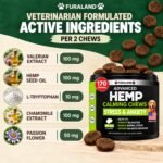 Hemp Calming Chews for Dogs Anxiety & Stress Relief - 170 Dog Calming Chews - Image 3