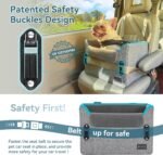 PETSFIT Dog Car Seats for Small Dogs – Patented Safety Buckles – Safety Tether – Foldable Travel Dog Booster Car Seat Reduces Anxiety & Road Trips – Stable Frame, Soft Cushion, Fits Front/Back Seat - Image 3