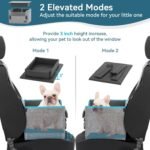 PETSFIT Dog Car Seats for Small Dogs – Patented Safety Buckles – Safety Tether – Foldable Travel Dog Booster Car Seat Reduces Anxiety & Road Trips – Stable Frame, Soft Cushion, Fits Front/Back Seat - Image 8