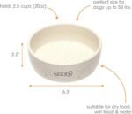 Pearhead Ceramic Dog Bowl - Woof Speckled Pet Food & Water Dish, 20 oz - Image 4