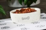 Pearhead Ceramic Dog Bowl - Woof Speckled Pet Food & Water Dish, 20 oz - Image 5