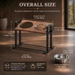 CZPET Elevated Dog Bowls, Angle&Height Adjustable, 2L Stainless Steel Bowls - Image 8