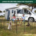 VISCOO Dog Playpen Outdoor, 16 Panels 40" High Metal Dog Fence with Gate - Image 3