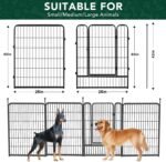 VISCOO Dog Playpen Outdoor, 16 Panels 40" High Metal Dog Fence with Gate - Image 6