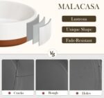 MALACASA Dog Bowls, Ceramic Dog Food and Water Bowls for Large Size Dogs, 6 Cups Capacity Pet Bowl for Large Dogs (L-6 Cups) - Image 3