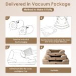 EHEYCIGA Orthopedic Dog Beds for Extra Large Dogs, Waterproof Memory Foam XL Dog Bed with Sides, Non-Slip Bottom and Egg-Crate Foam Big Pet Couch Bed with Washable Removable Cover, Camel - Image 7