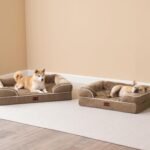 EHEYCIGA Orthopedic Dog Beds for Extra Large Dogs, Waterproof Memory Foam XL Dog Bed with Sides, Non-Slip Bottom and Egg-Crate Foam Big Pet Couch Bed with Washable Removable Cover, Camel - Image 8