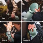SÄKER Portable Dog Water Bottle, Collapsible Water Bottle for Dogs Perfect for Walking, Hiking and Outdoors | Works as a Portable Water Bowl | Designed in Montreal - 750ml - Image 3