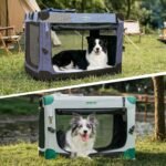 Gardner Pet Soft Collapsible Dog Crate - 30 Inch Portable Travel Dog Crate for Small/Medium Dogs Indoor & Outdoor, 3-Door Pet Crate with Durable Mesh Windows & Storage Bag, Blue - Image 7