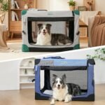 Gardner Pet Soft Collapsible Dog Crate - 30 Inch Portable Travel Dog Crate for Small/Medium Dogs Indoor & Outdoor, 3-Door Pet Crate with Durable Mesh Windows & Storage Bag, Blue - Image 8