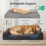 Sytopia 42in Indestructible Dog Beds for Large Sized Dogs,XL Chew Proof Dog Bed with Removable Washable Cover, Waterproof Egg Crate Foam, Non-Slip Bottom, Supports up to 100+ lbs, Dark Gray - Image 3