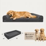 Sytopia 42in Indestructible Dog Beds for Large Sized Dogs,XL Chew Proof Dog Bed with Removable Washable Cover, Waterproof Egg Crate Foam, Non-Slip Bottom, Supports up to 100+ lbs, Dark Gray - Image 4
