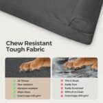 Sytopia 42in Indestructible Dog Beds for Large Sized Dogs,XL Chew Proof Dog Bed with Removable Washable Cover, Waterproof Egg Crate Foam, Non-Slip Bottom, Supports up to 100+ lbs, Dark Gray - Image 6