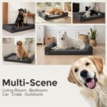 Sytopia 42in Indestructible Dog Beds for Large Sized Dogs,XL Chew Proof Dog Bed with Removable Washable Cover, Waterproof Egg Crate Foam, Non-Slip Bottom, Supports up to 100+ lbs, Dark Gray - Image 8