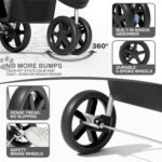 MoNiBloom Pet Stroller for Small/Medium Dogs and Cats up to 33 lbs, Black - Image 4