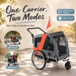 2-in-1 Pet Bike Trailer & Stroller, 165lbs Carrier - Image 2