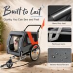 2-in-1 Pet Bike Trailer & Stroller, 165lbs Carrier - Image 5