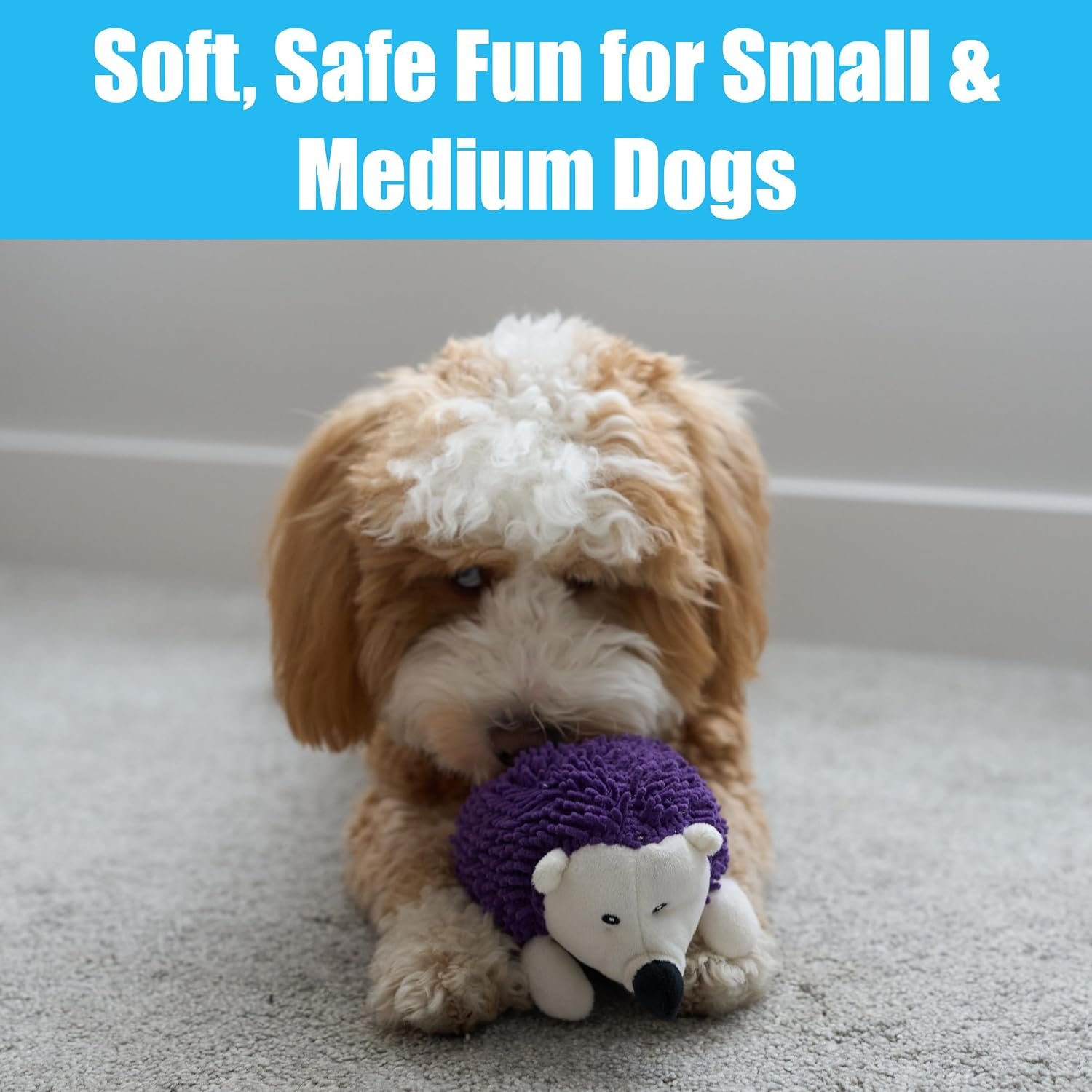 SPOT Gigglers Hedgehog Dog Toy with Giggle Sound | Textured, Plush Shake and Wiggle Hedgehog Giggle Toy for Small and Medium Dog Breeds, Assorted Colors - Image 6