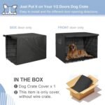 Explore Land Dog Crate Cover, 42 inches, Black - Image 3