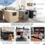 Explore Land Dog Crate Cover, 42 inches, Black - Image 4
