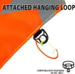 Reflective Dog Collar-Double Sided Star Reflective Pattern with High Visibility for Pets Safety, Attached Hanging Loop Pet Collars for Walking Hunting Training (Large, Orange&Green) - Image 3