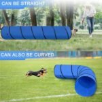 10FT Dog Agility Tunnel - Tear-Resistant Oxford Cloth Training Tunnel for All Breeds, Indoor/Outdoor Use with 4 Stakes & Carry Bag(Blue) - Image 3