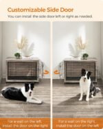 Feandrea 38.6" Dog Crate Furniture, Indoor Dog Kennel Side End Table - Image 4