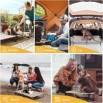 CANINE CANYON Upgraded Non-Slip Daisy Cot, Medium Foldable Elevated Dog Bed, Portable Raised Outdoor Folding Dog Cot for Camping/Home, Chew Proof Waterproof Heavy Duty Up to 160 Lbs, Brown, 32"x 23" - Image 7