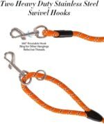 Long Dog Leash for Training 10FT/16FT/20FT/30FT/50FT/100FT, Reflective Tie Out, Heavy Duty Dog Lead for Large, Medium & Small Dogs - Outside Walking, Playing, Camping, Yard - Image 4