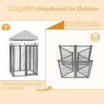 4x4 ft Outdoor Dog Kennel, Collapsible Dog Pen for Medium Dogs - Image 3