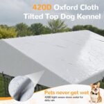 4x4 ft Outdoor Dog Kennel, Collapsible Dog Pen for Medium Dogs - Image 8