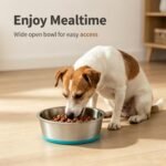 2 Pack Deep Stainless Steel Non-Skid Dog and Food Bowls, Each Holds Up to 4 Cups - Image 4