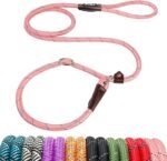 Fida Durable Slip Lead Dog Leash, 6 FT x 1/2" Dog Training Leash, Pink