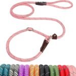 Fida Durable Slip Lead Dog Leash, 6 FT x 1/2″ Dog Training Leash, Pink