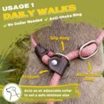 Fida Durable Slip Lead Dog Leash, 6 FT x 1/2" Dog Training Leash, Pink - Image 4