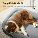 Bedsure 360°Oval Bolster Orthopedic Dog Beds Large Sized Dog,35" Grey - Image 3
