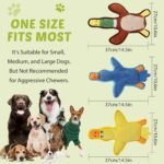 Dog Toys 3-Pack Cute Duck Shapes Puppy Toys No-Stuffing Squeaky and Crinkle Interactive Dog Chew Toy for Small to Large Breeds - Image 5